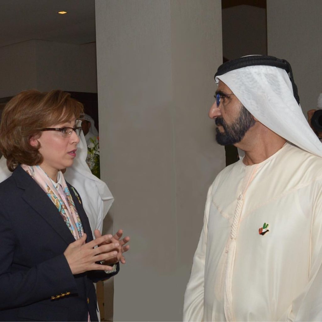 Manahel Thabet and HH Sheikh Mohammed bin Rashid Al Maktoum